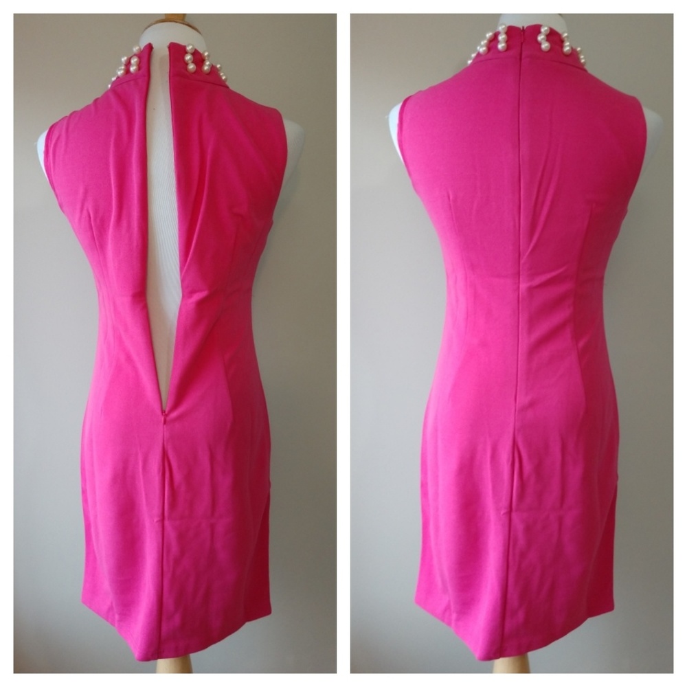 Pink Dress w faux Pearl - Picture 5 of 8